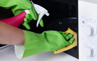 Как быстро вымыть микроволновку изнутри?